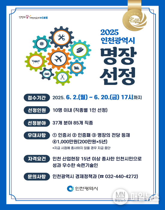 2025 인천시 명장선정 홍보 포스터 ⓒ 인천시