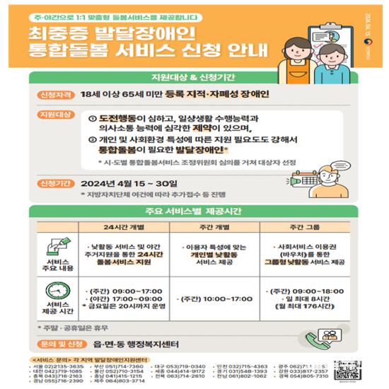 인천시, 최중증 발달장애인 24시간 1:1 지원서비스 ⓒ 인천시 최증중 발달장애인 통합돌봄서비스 (대국민 포스터)00.jpg