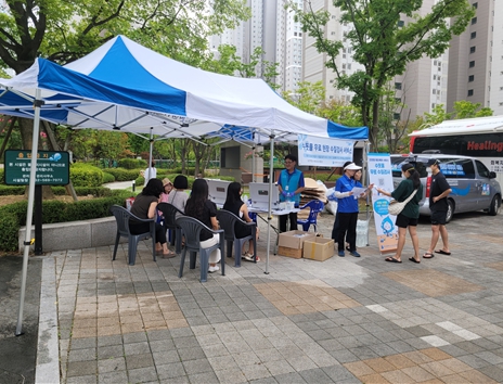 수질검사 현장 사진